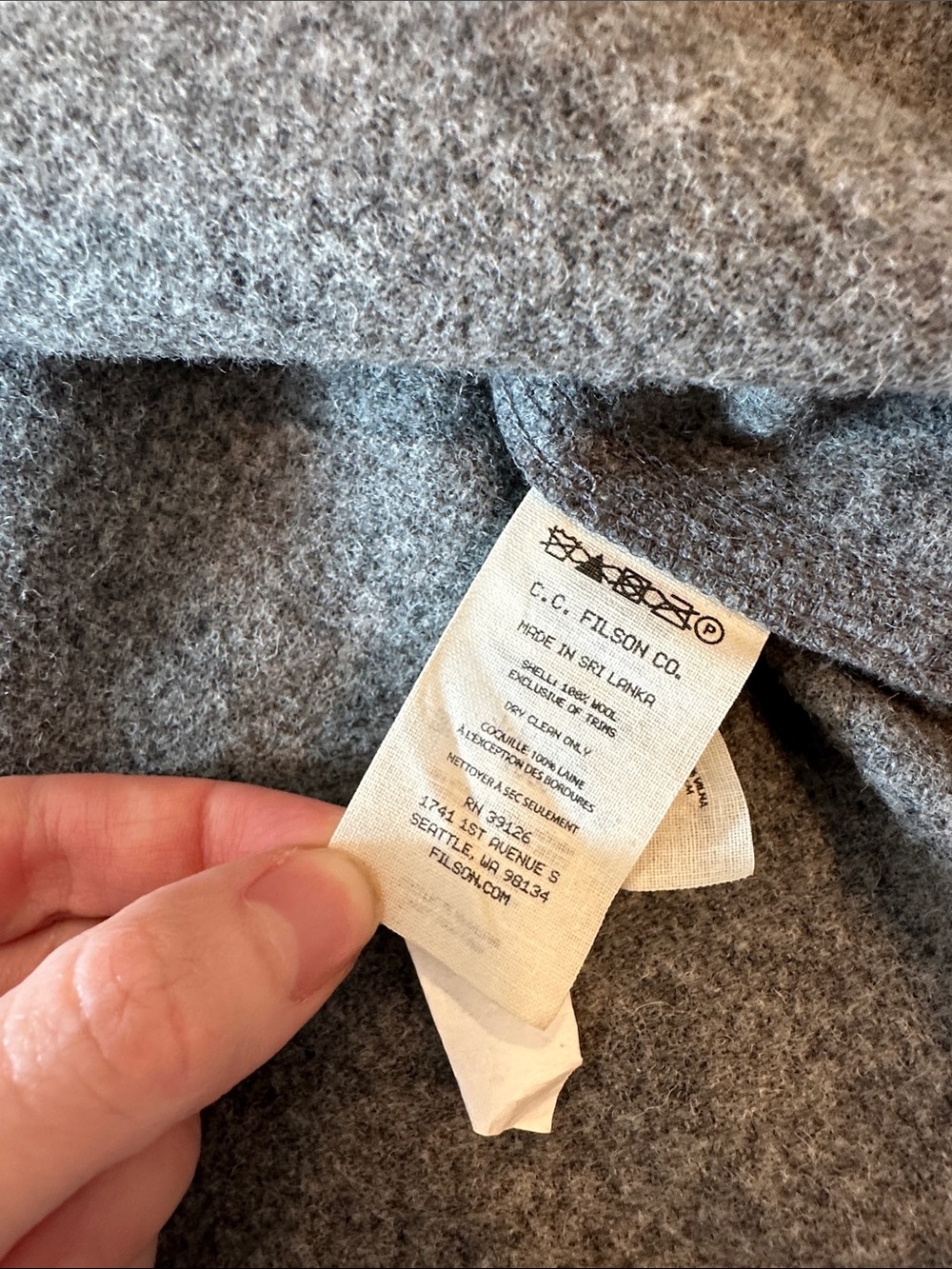 Filson Wool Jac Shirt - Light Heather Gray - Picture 5 of 7